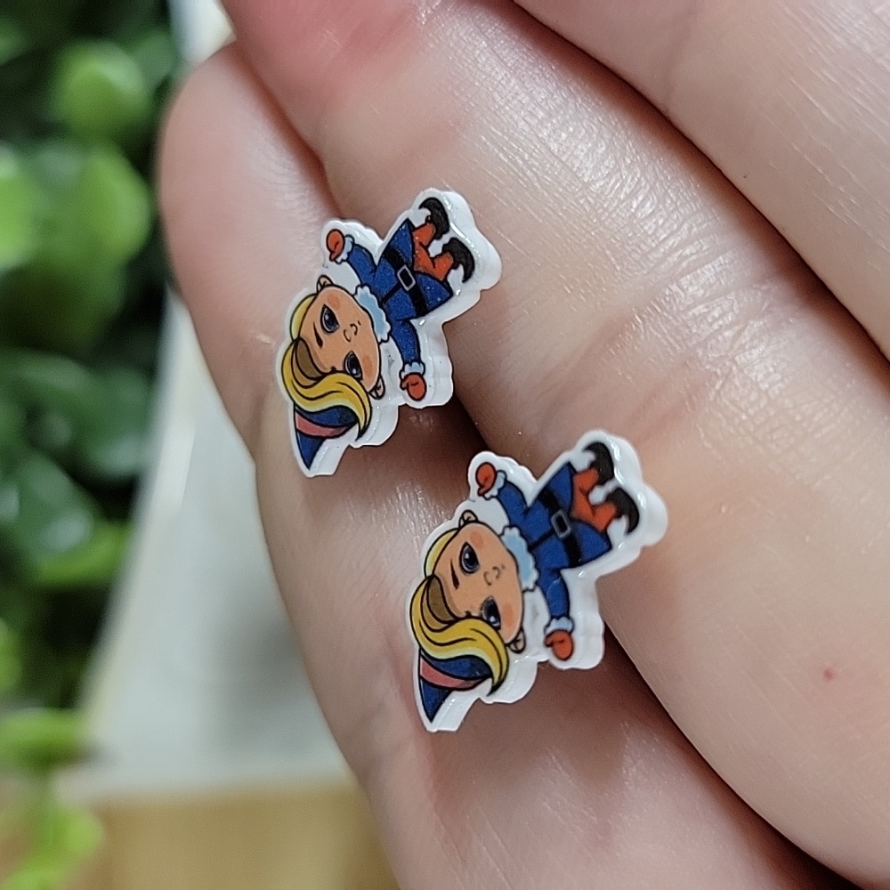 Hermey the Elf Stud Earrings, Rudolph's Shiny New Year - Picture 3 of 5